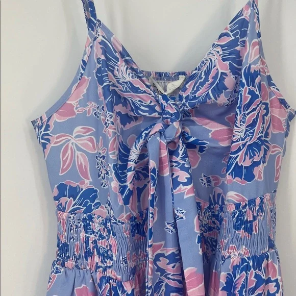 GRACE KARIN Summer Maxi Floral Tie Spaghetti Strap Boho Beach Flowy Sundress - Picture 6 of 16